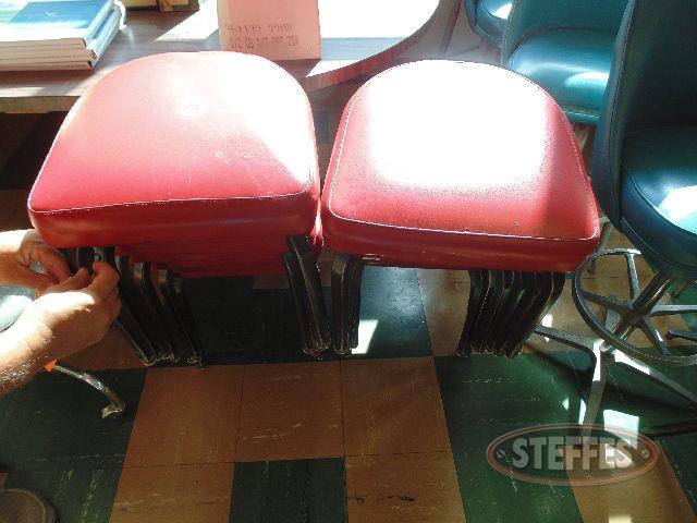 (14+/-) red bar stools